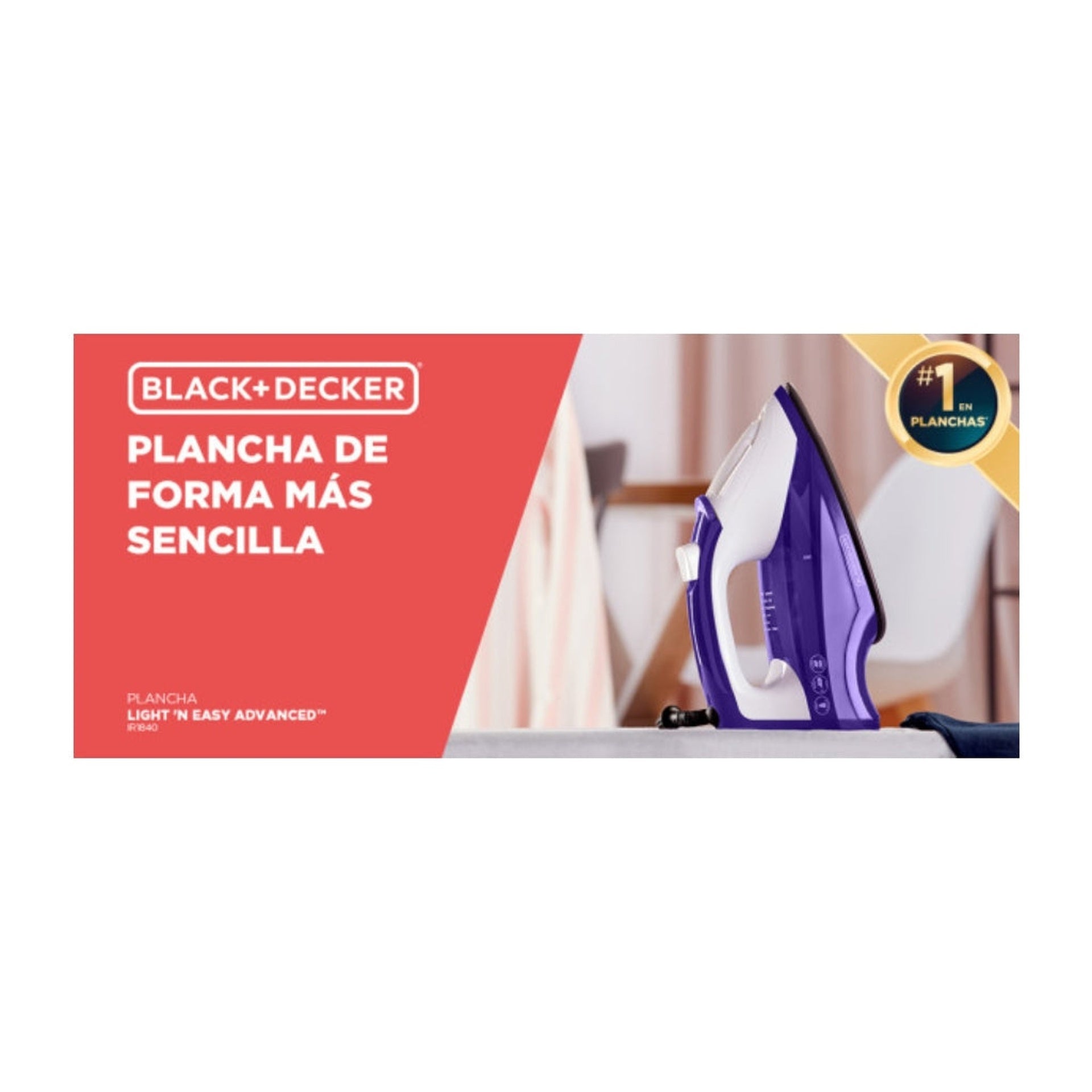 Black + Decker Plancha Vapor Morada IR1840