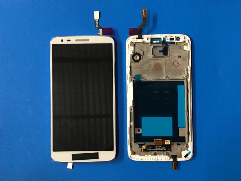 Repuesto LCD PANTALLA LG G2 D802 D805 D803 COMPLETA BLANCA CON MARCO