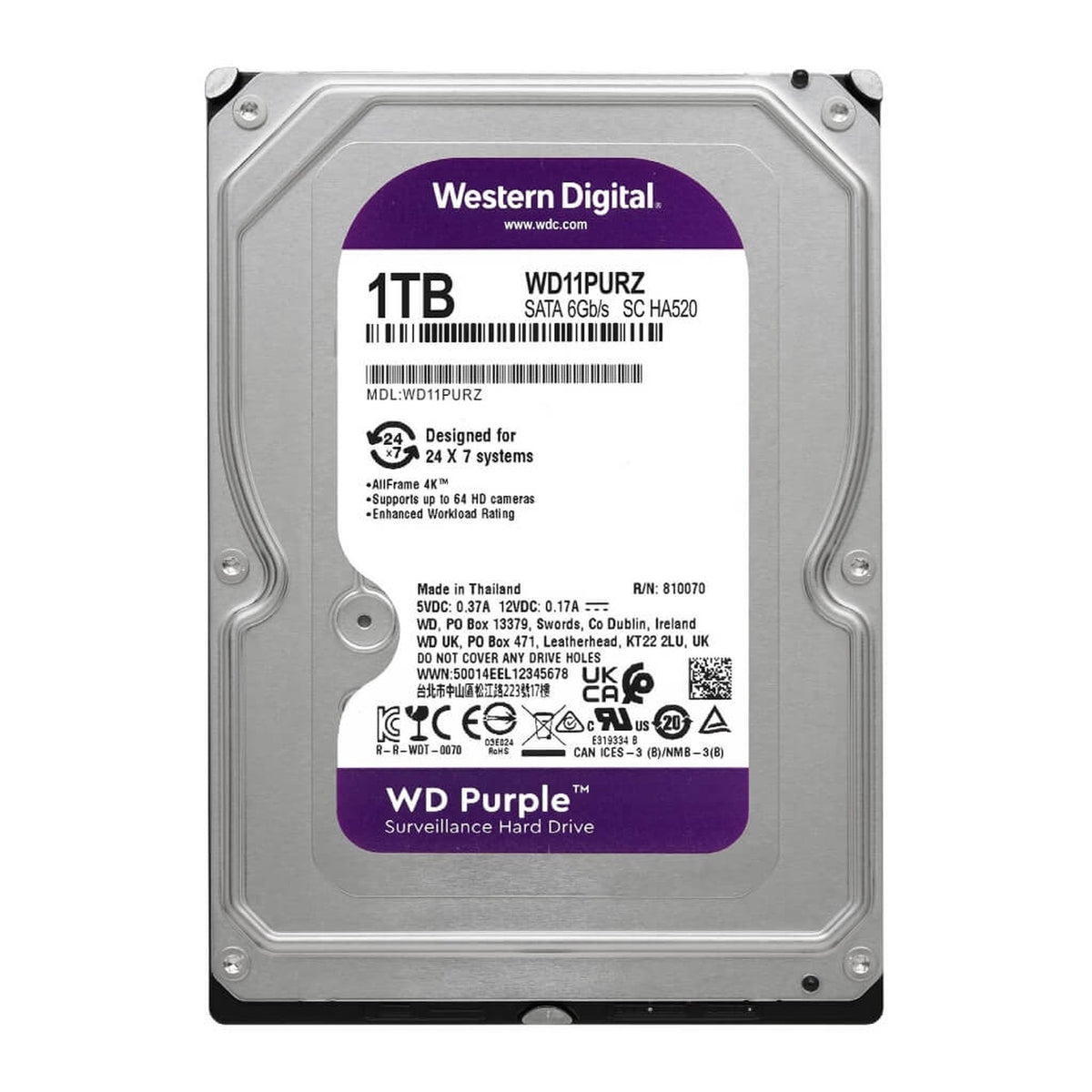 Western Digital wd purple 1 TB WD11PURZ Imagen principal del producto