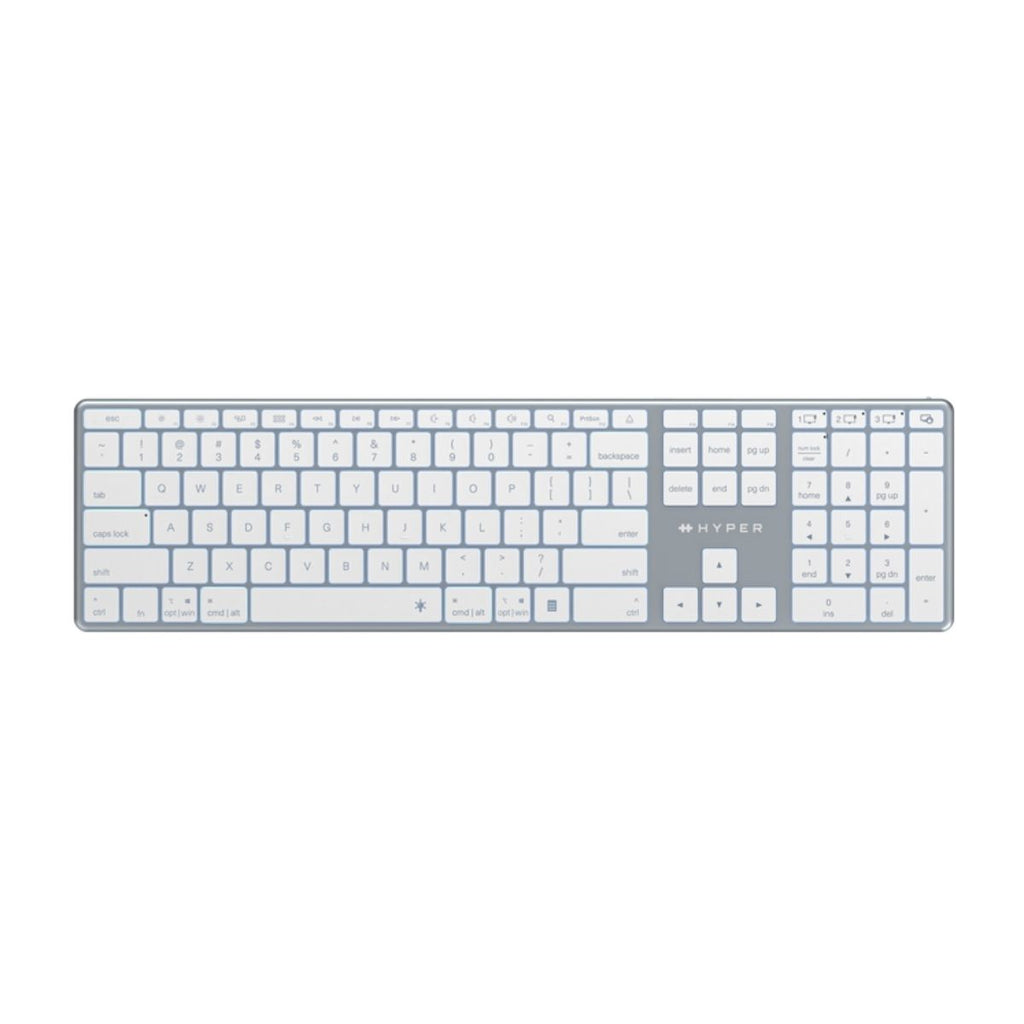 Targus teclado hyper bluetooth compatible con macOS & Windows, iPadOS & Android, ChromeOS en blanco - HS2310US