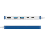 Targus hub hyper flex 5 puertost USB-C en blanco - HD4101BUGL