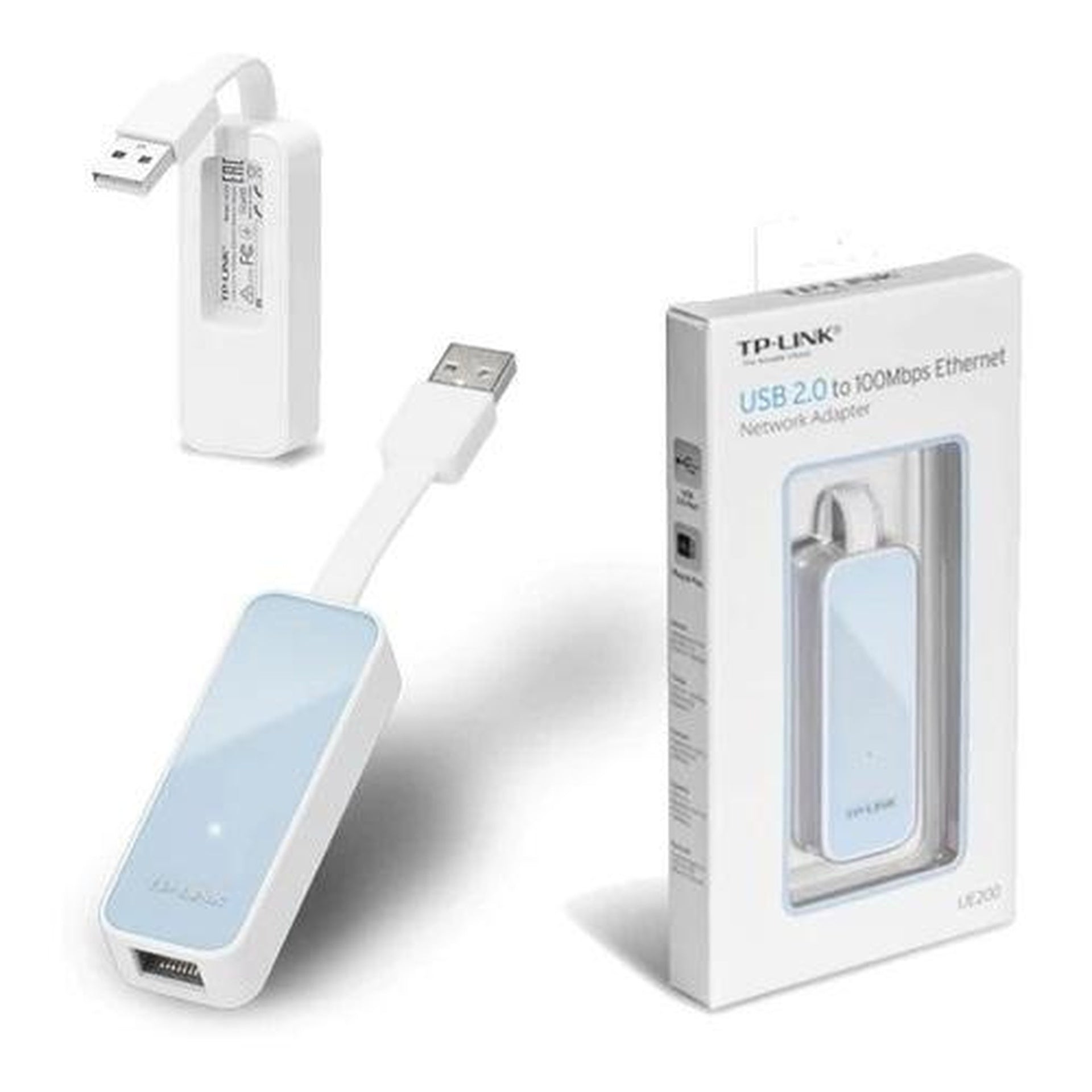 ADAPTADOR TP LINK DE RED  USB 2.0 100MBPS ETHERNET UE200 UN Imagen principal del producto