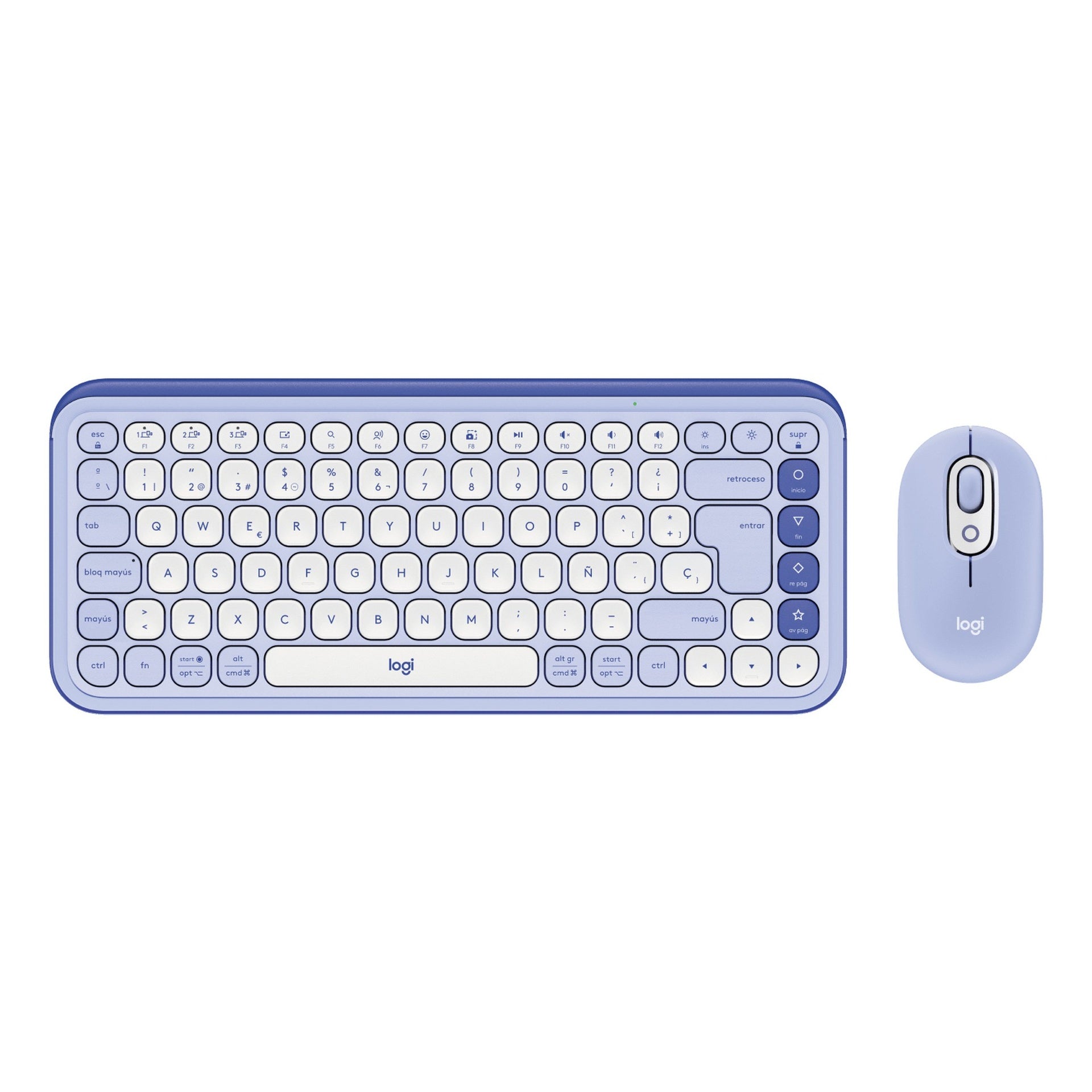 Logitech pop icon combo teclado y mouse español lilac
