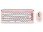 Logitech Pop Icon Combo - Keyboard and mouse set - Spanish (Latin American) Rose