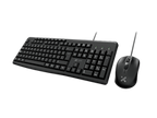 Xtech - Keyboard and mouse set - Wired Spanish - USB - Black - Multimedia XTK-302S