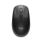 Logitech M190 raton optico inalambrico USB carbon