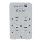 Forza FWT-631USBC - Protector contra sobretensiones (montaje en pared) - CA 125 V 1875 vatios