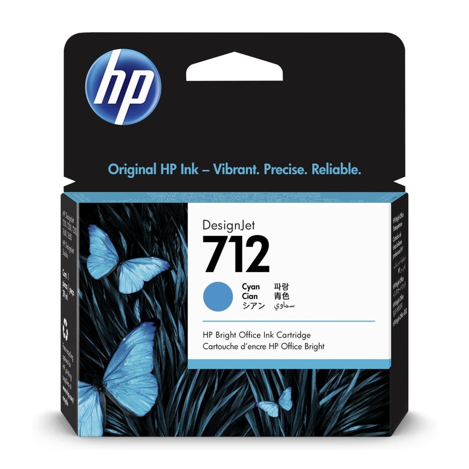 HP 712 cartucho tinta cian 29 ml designjet 3ed67a