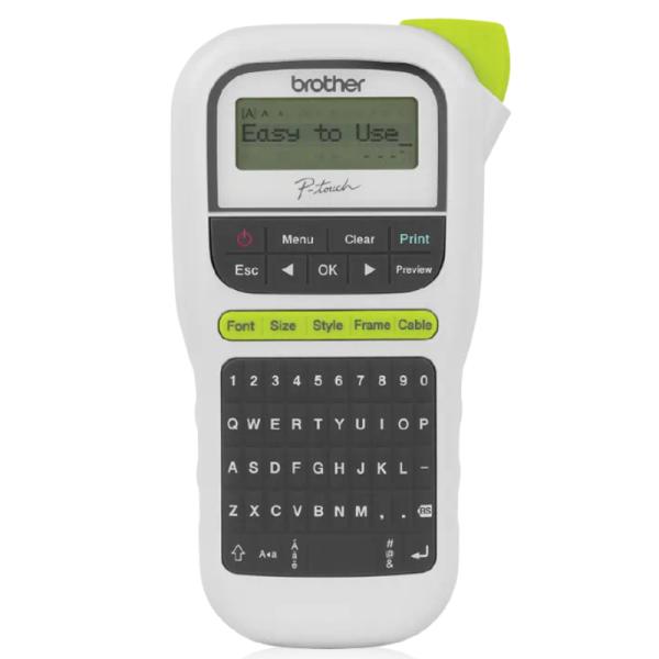 Impresora de Etiqueta Brother PTH110 20mm/seg Portátil 2 Lineas de Impresión - Blanco / Verde