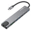 Hub Argom 8 en 1 Type-C con HDMI, USB 3.0, RJ45, SD/TF