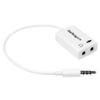 Startech com adaptador mini-jack 3.5 mm 4 pines a 2X 3.5 mm blanco