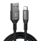 Klip Xtreme cable USB-C a usb-a trenzado 1M 30W carga rápida