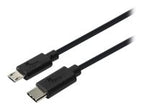 Xtech XTC-520 - Cable USB - 24 pin USB-C (M) reversible a Micro-USB tipo B (M) USB 2.0 - 1.8 m - negro