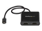 StarTech.com Divisor Hub MST USB-C a  HDMI de 2 Puertos USB Tipo C - Cable adaptador - 24 pin USB-C macho a HDMI hembra