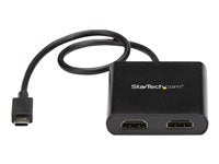 StarTech.com Divisor Hub MST USB-C a  HDMI de 2 Puertos USB Tipo C - Cable adaptador - 24 pin USB-C macho a HDMI hembra