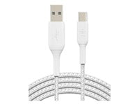 Belkin - Cable Braided - USB-C to USB-A Cable 2M WH