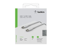 Belkin BoostCharge - Cable USB - 24 pin USB-C (M) a 24 pin USB-C (M) 1 m - blanco