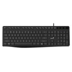 Teclado Genius KB-117S Membrana Alámbrico USB Español 31300017401 - Negro