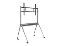 Hikvision DS-D5ABKY2-S - Carrito - para pantalla plana acero - gris plata - tamaño de pantalla: 55"-75"