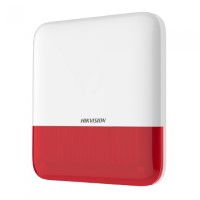 Hikvision sirena externa DS-PS1-E-WB roja alarma segura Imagen principal del producto