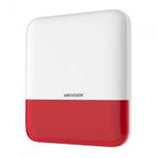 Hikvision sirena externa DS-PS1-E-WB roja alarma segura