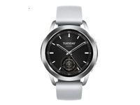 Xiaomi Watch S3 - Smart watch - Marco metálico bisel de acero inoxidable y correa de fluoroelastómero Pantalla AMOLED – Diseño circular de 1.43- 150+ modos deportivos  Autonomía de hasta 15 días (uso típico -Aluminum silver