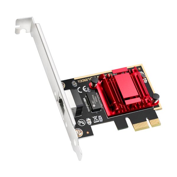 Tarjeta de Red Cudy PE25 1.0 PCI-E Ethernet 2.5g 2500MBPS RJ45 - Rojo