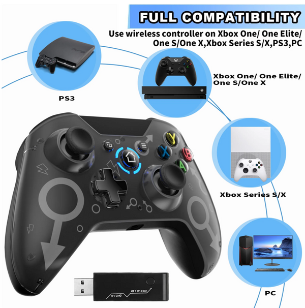 Control X Box Windows Inalambrico - Negro