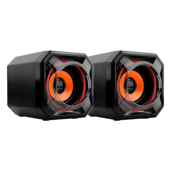 Parlante Argom Volcano Bass Bluetooth ARG-SP-1049BK - Negro / Naranja