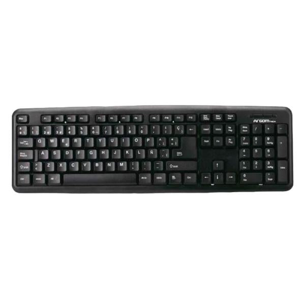 Teclado Argom KB-7414 Membrana Alámbrico Español - Negro