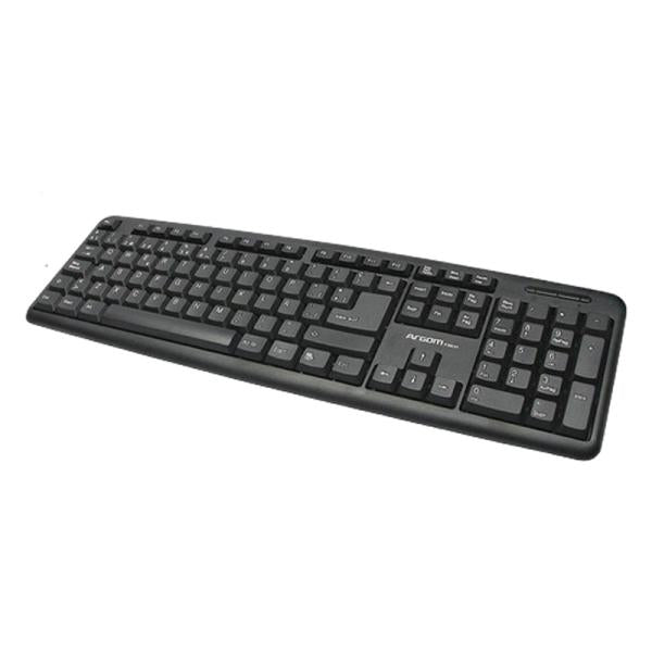 Teclado Clasico Argom KB-7414 Membrana Alámbrico Español ARG-KB-7414 - Negro