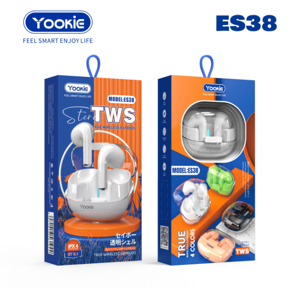 Audifono Manos Libres Bluetooth ES38 Yookie - Negro