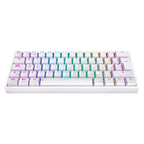 Teclado Gaming RGB Eagle Warrior Kgy182u0002c 60% Mecánico Alámbrico USB Español - Blanco
