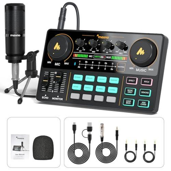 INTERFAZ DE AUDIO MAONO CON MICROFONO AU-AM200 S1