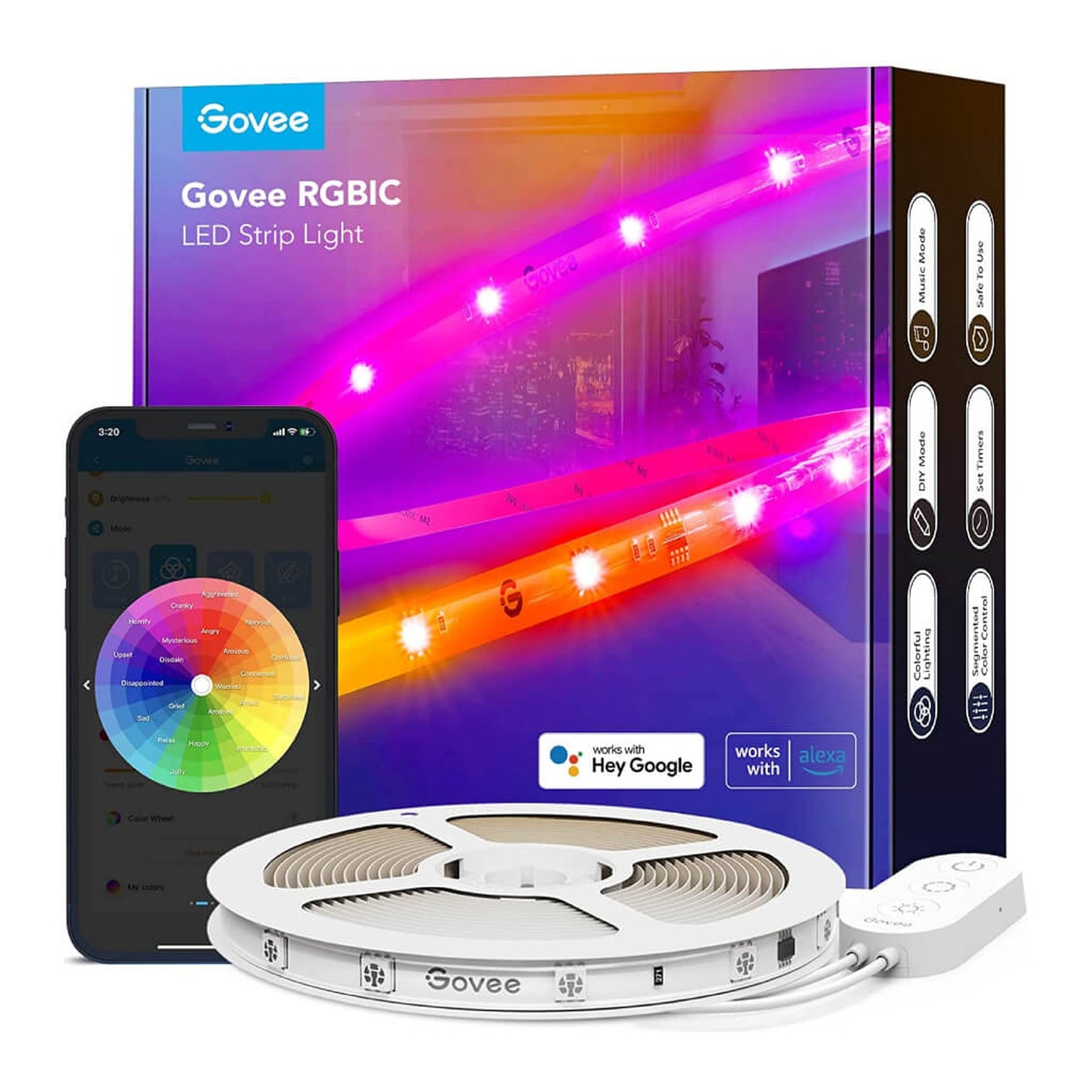 Cable de Luces Govee LED RGBIC WIFI + Bluetooth 5M H619A1D1 Imagen principal del producto
