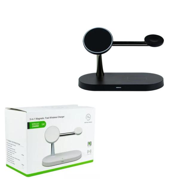 CARGADOR INALAMBRICO IPHONE 2 EN 1 BLANCO