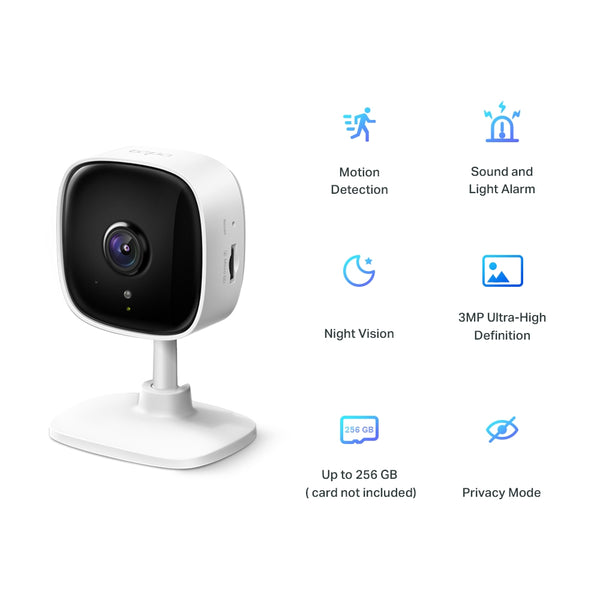 TP-link  camara de vigilancia Wi-Fi 3MP con deteccion de movimiento - Tapo C110