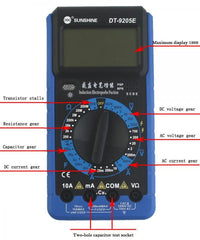 MULTIMETRO TESTER DIGITAL SUNSHINE DT-9205E