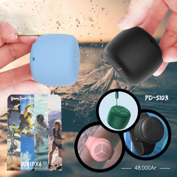 Parlante Portable Bluetooth PD-S103 Azeada - Gris