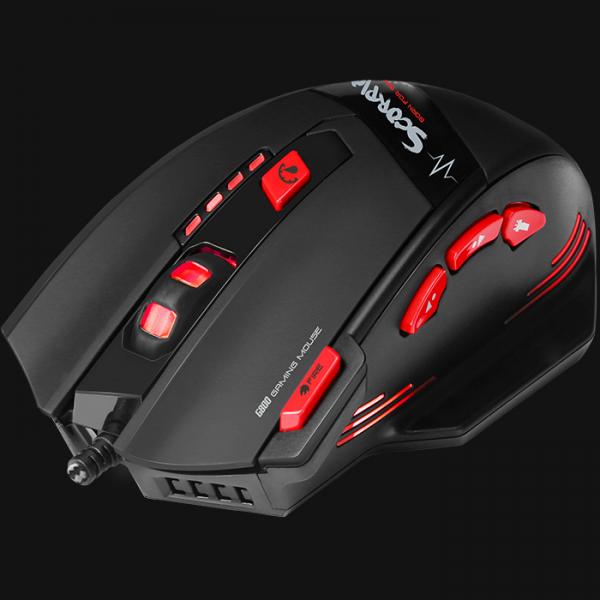 Mouse Linea Scorpion G800 Marvo - Negro / Rojo