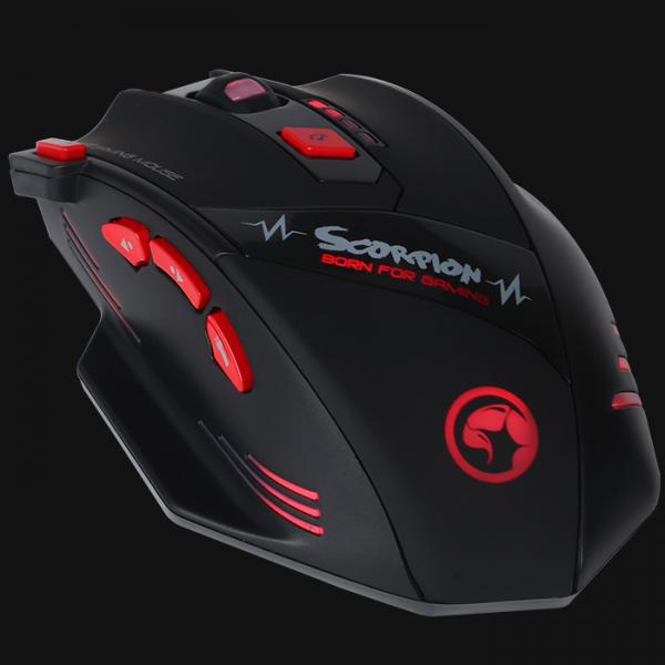 Mouse Linea Scorpion G800 Marvo - Negro / Rojo