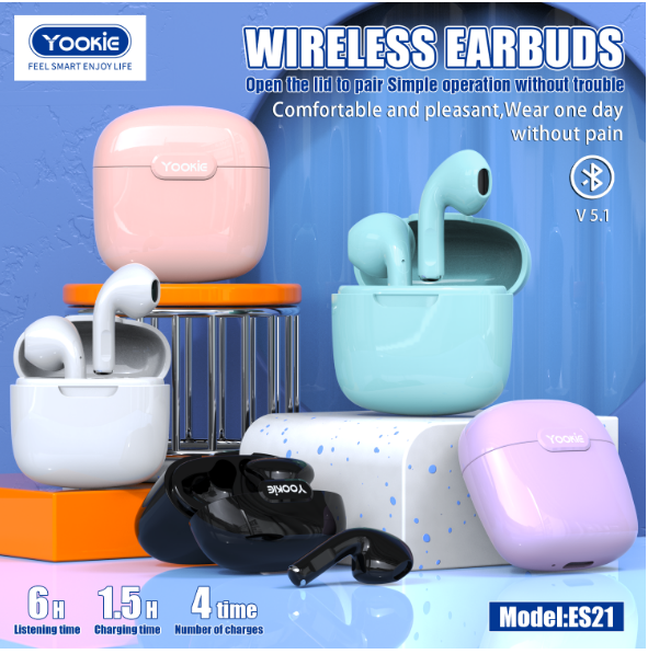Audifono Manos Libres Bluetooth ES21 Yookie - Negro