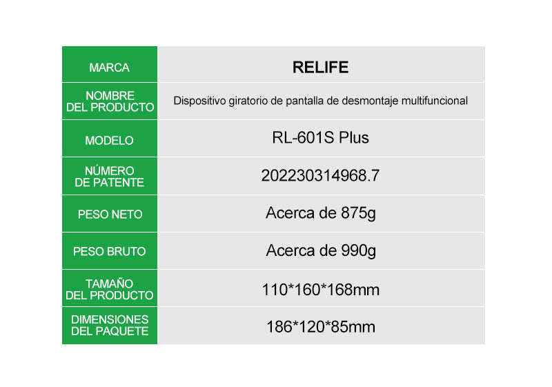 Prensa Giratoria Multifuncional RL-601S Plus Relife