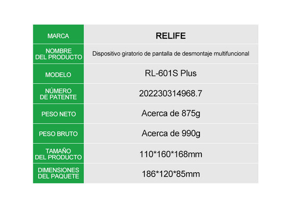 Prensa Giratoria Multifuncional RL-601S Plus Relife