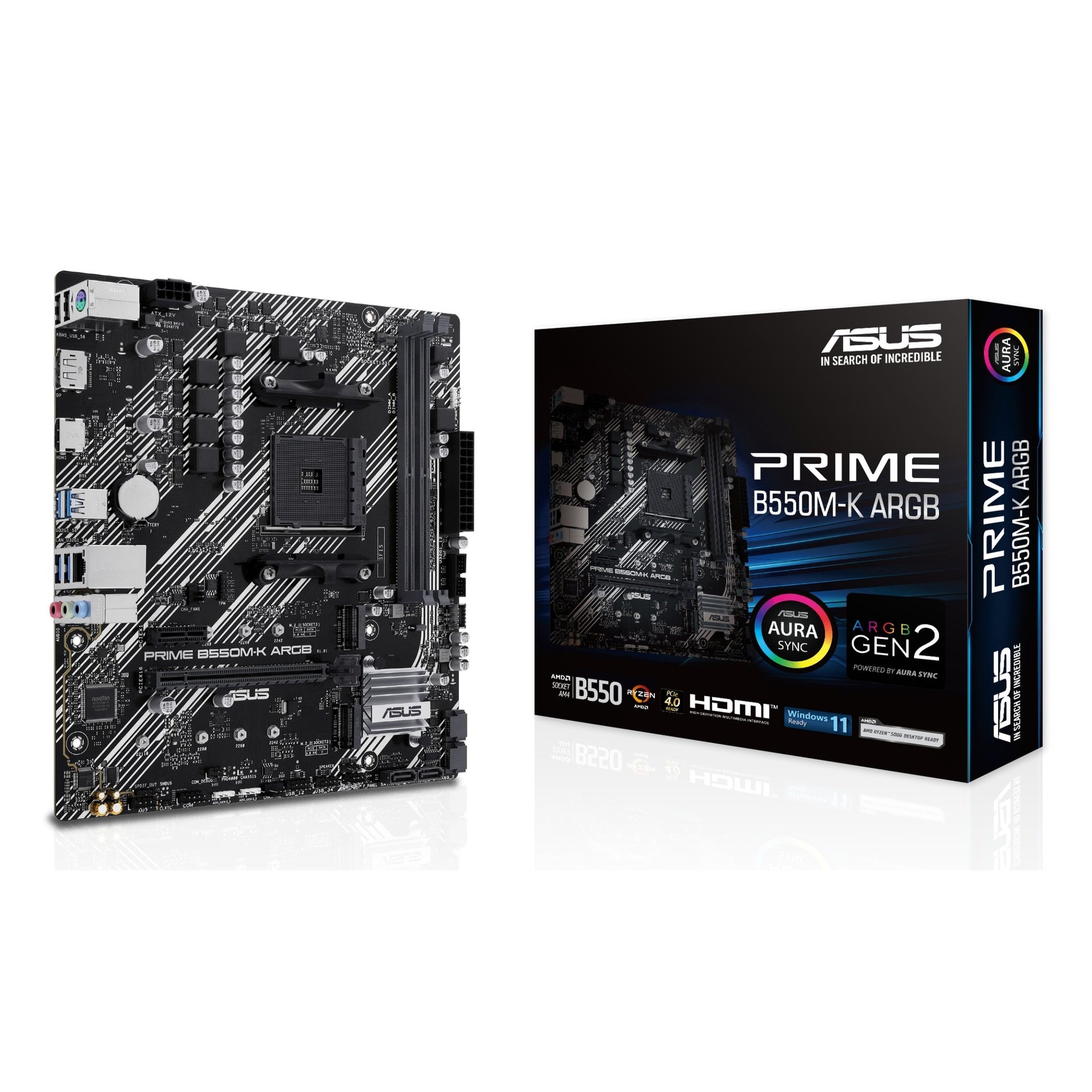 Placa base ASUS prime B550M-K ARGB micro ATX