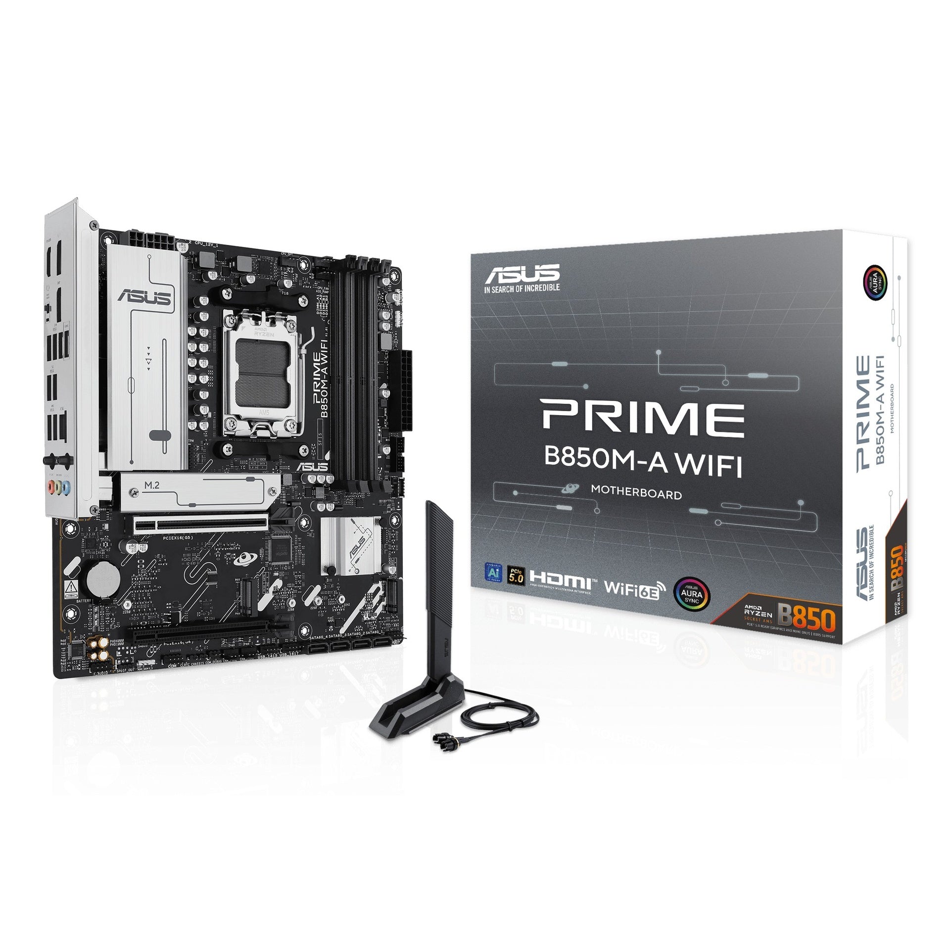 ASUS prime B850M-A WIFI motherboard conectividad integrada Imagen principal del producto