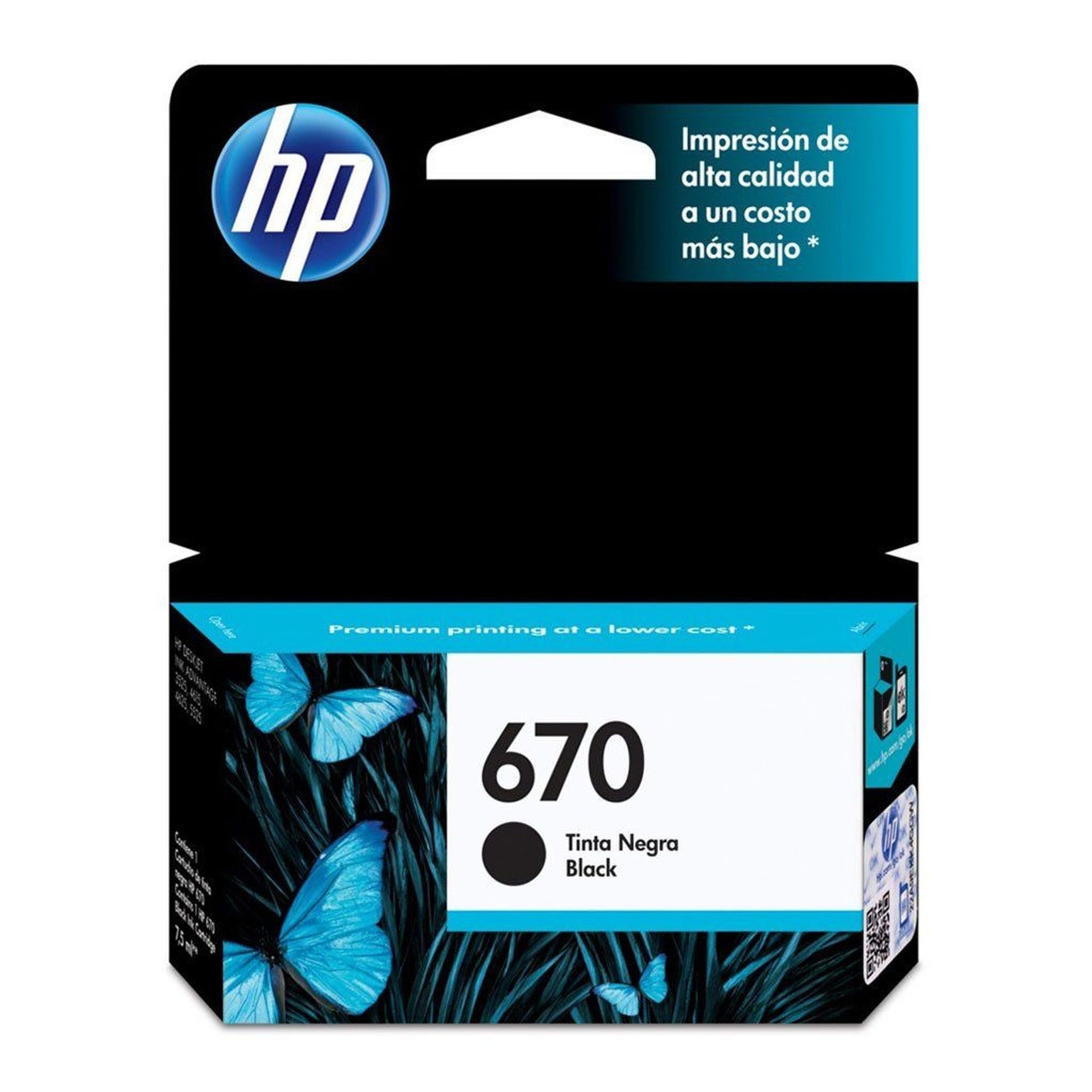 HP 670 tinta negra ink advantage - 14 ml