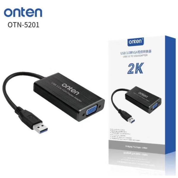 Adaptador USB Tipo a Macho a VGA Hembra OTN-5201 Onten