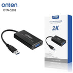 Adaptador USB Tipo a Macho a VGA Hembra OTN-5201 Onten