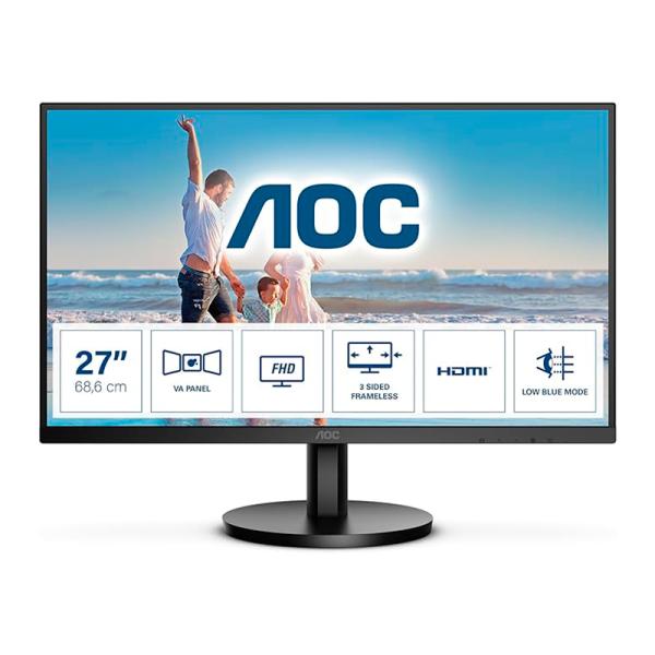 Monitor 27" Aoc 27b3hm FHD 1920 X 1080 75 Hz HDMI VGA Plano Slim